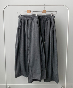 단독최저가 윙크 사이드핀턱 올밴딩 스트링 기모안감 트레이닝 와이드팬츠