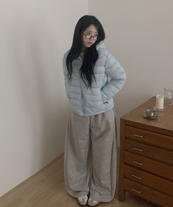 3일만특가 리케 퀄팅 자수 후드 경량패딩 패딩 스트링 웰론 집업패딩 소라