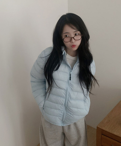 3일만특가 리케 퀄팅 자수 후드 경량패딩 패딩 스트링 웰론 집업패딩 소라