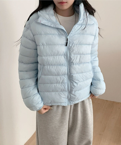 3일만특가 리케 퀄팅 자수 후드 경량패딩 패딩 스트링 웰론 집업패딩 소라