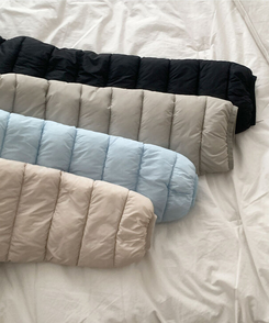 3일만특가 리케 퀄팅 자수 후드 경량패딩 패딩 스트링 웰론 집업패딩