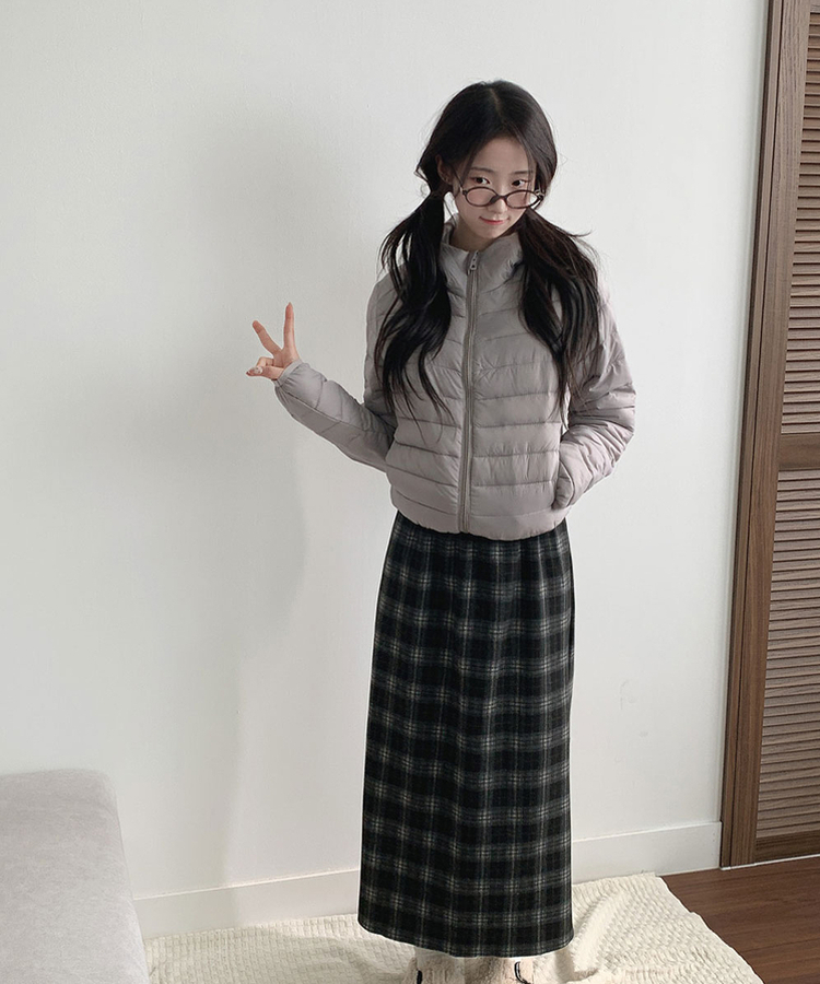 저렴이NO 웰론 충전재 후드 경량패딩 집업 휴대용 파우치 세트 그레이