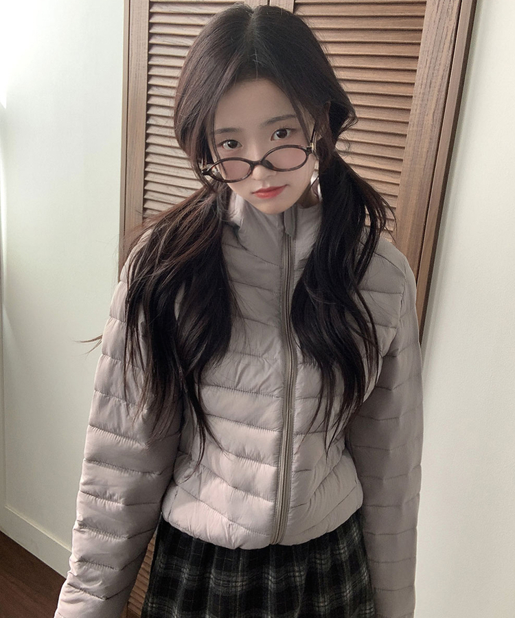 저렴이NO 웰론 충전재 후드 경량패딩 집업 휴대용 파우치 세트 그레이