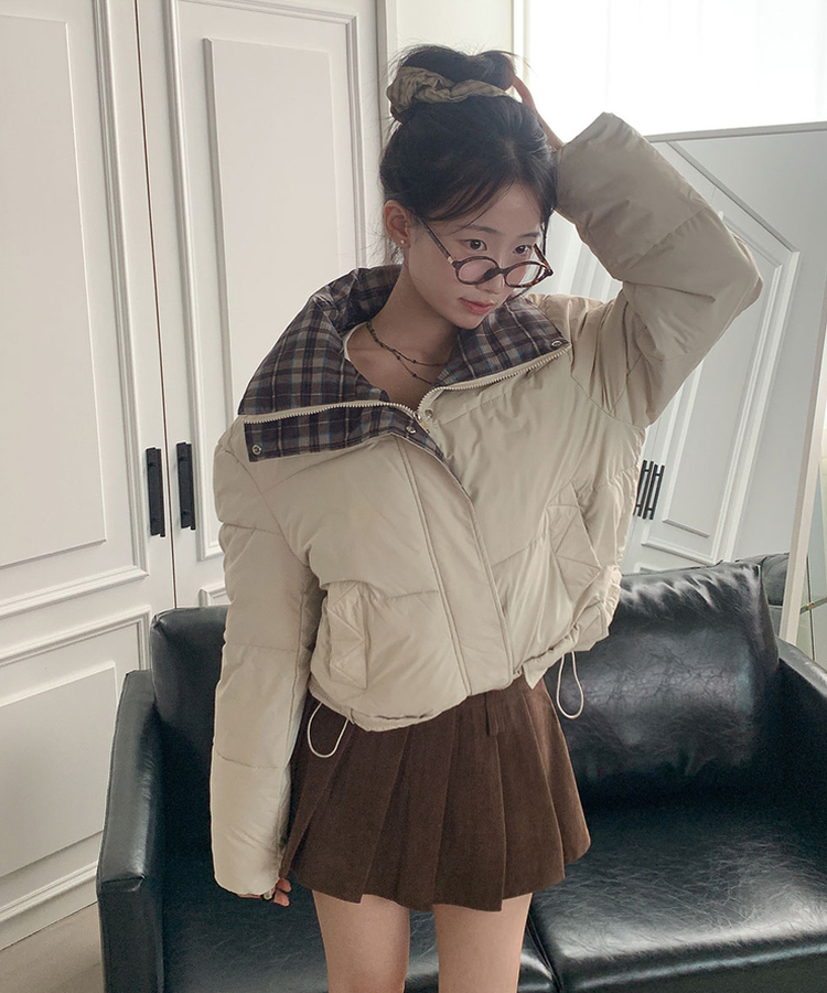 루미 코듀로이 양면 플리츠 핀턱 미니 지퍼 속바지내장 스커트 팬츠벨트세트