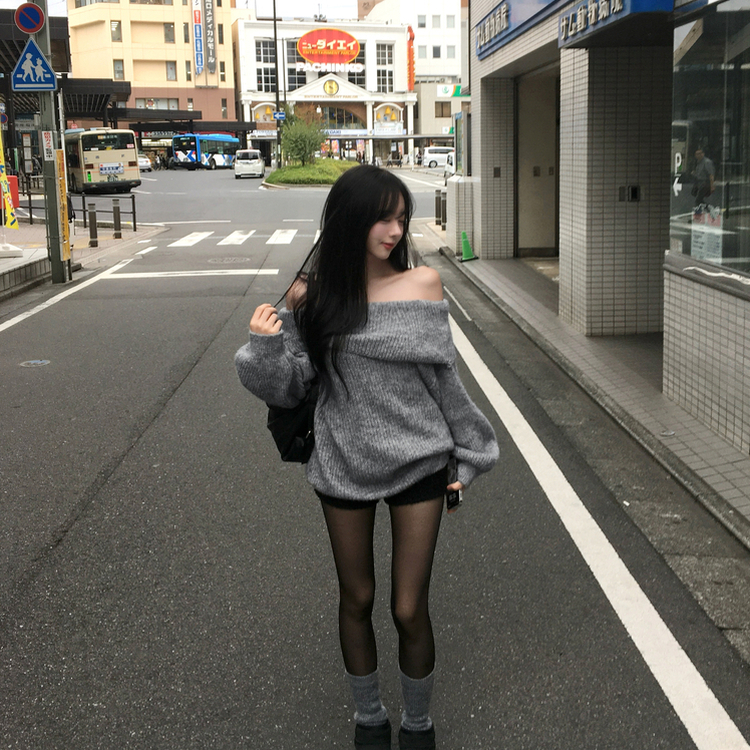 バックルレザークロスショルダーバッグ BLACK