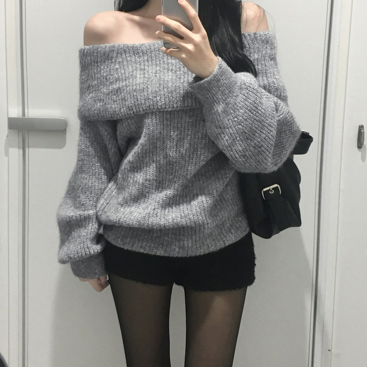 バックルレザークロスショルダーバッグ BLACK