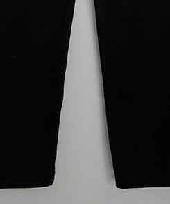 기모버전블랙코튼뒷포켓포인트일자와이드팬츠