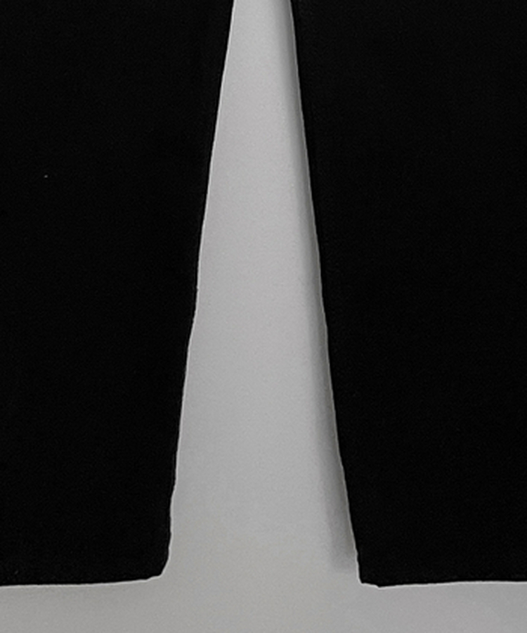 기모버전블랙코튼뒷포켓포인트일자와이드팬츠