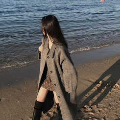 プレミアムハンドメイドウールコート GREY