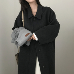 プレミアムハンドメイドウールコート CHARCOAL