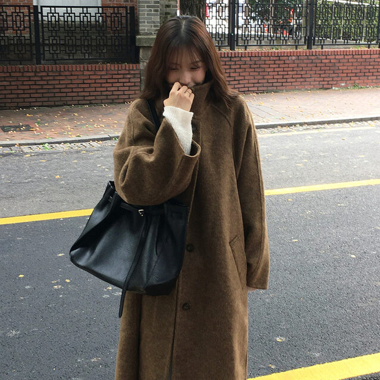 プレミアムハンドメイドウールコート BROWN