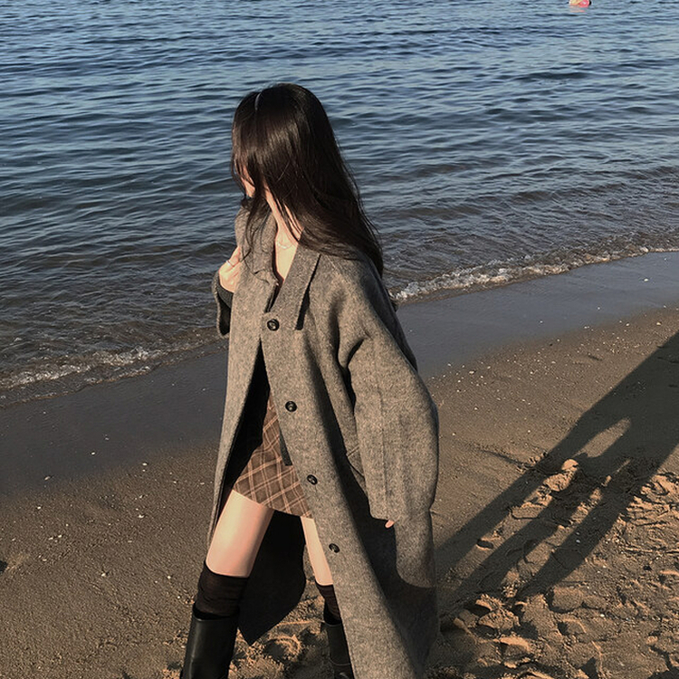 プレミアムハンドメイドウールコート GREY