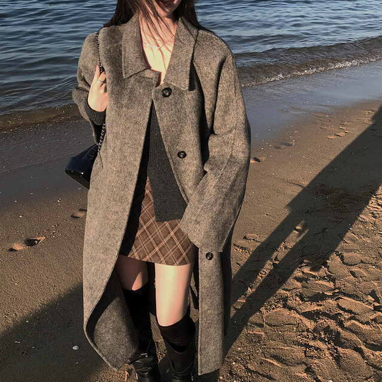 プレミアムハンドメイドウールコート GREY