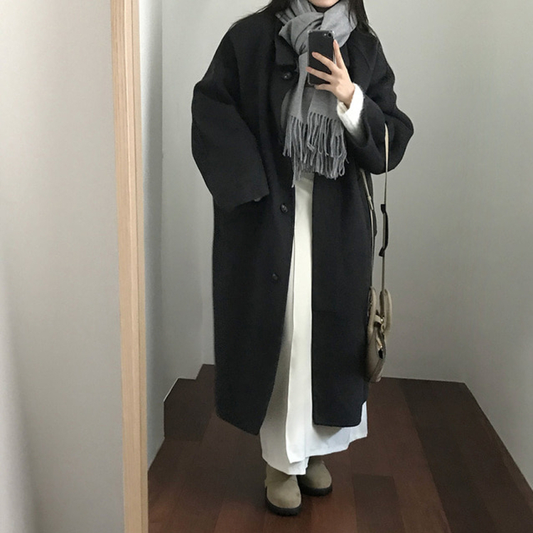 プレミアムハンドメイドウールコート CHARCOAL