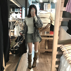 2WAYムードフローバイカーブーツ BEIGE