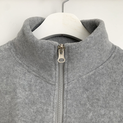 양면 후리스 펜던트 와펜 포인트 트랙 두줄 하이넥 카라 투웨이 오버핏 집업