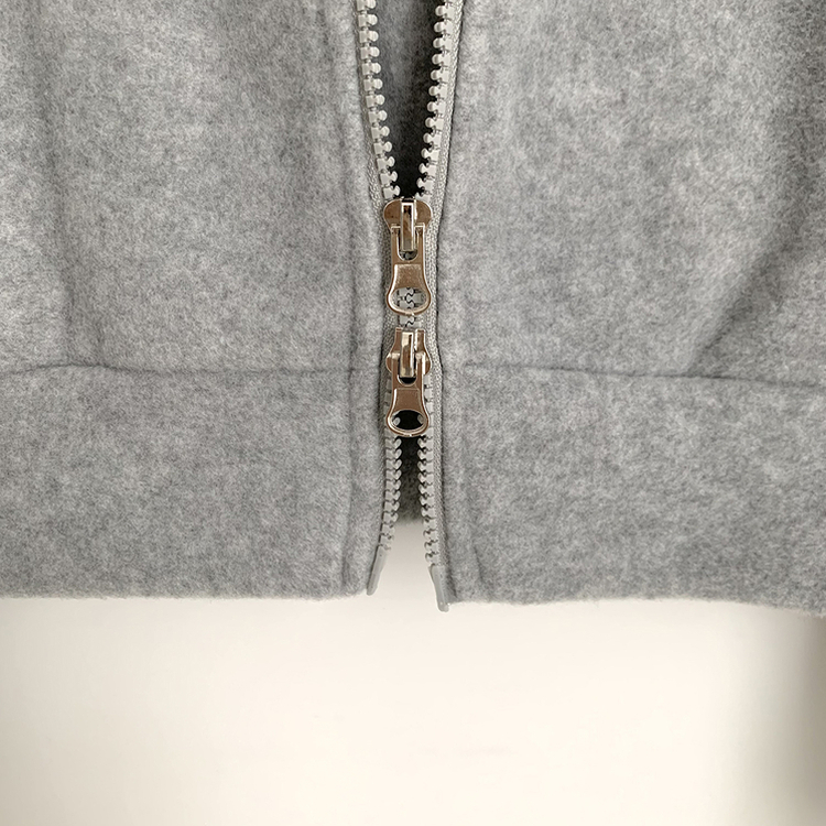 양면 후리스 펜던트 와펜 포인트 트랙 두줄 하이넥 카라 투웨이 오버핏 집업