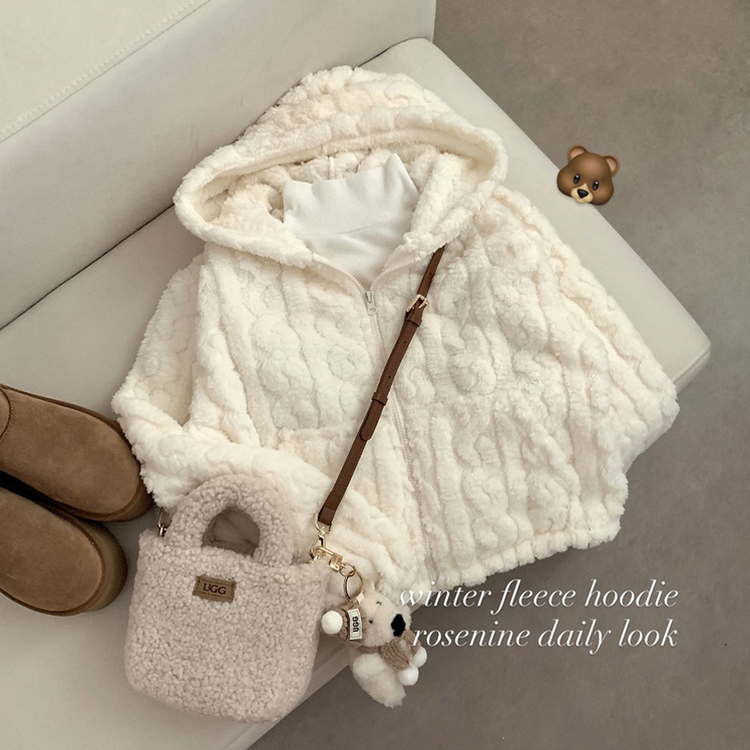 소프트 후드 후리스 플리스 자켓 집업 겨울 겨울옷 뽀글이 양털 보온 후드집업 꽈배기