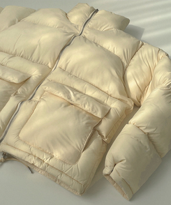 하이넥 빅포켓 고퀄리티 루즈 커플 도톰 패딩