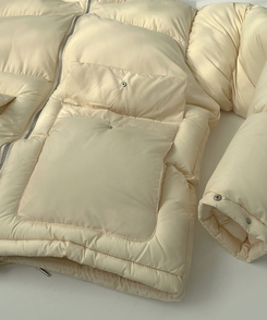 하이넥 빅포켓 고퀄리티 루즈 커플 도톰 패딩