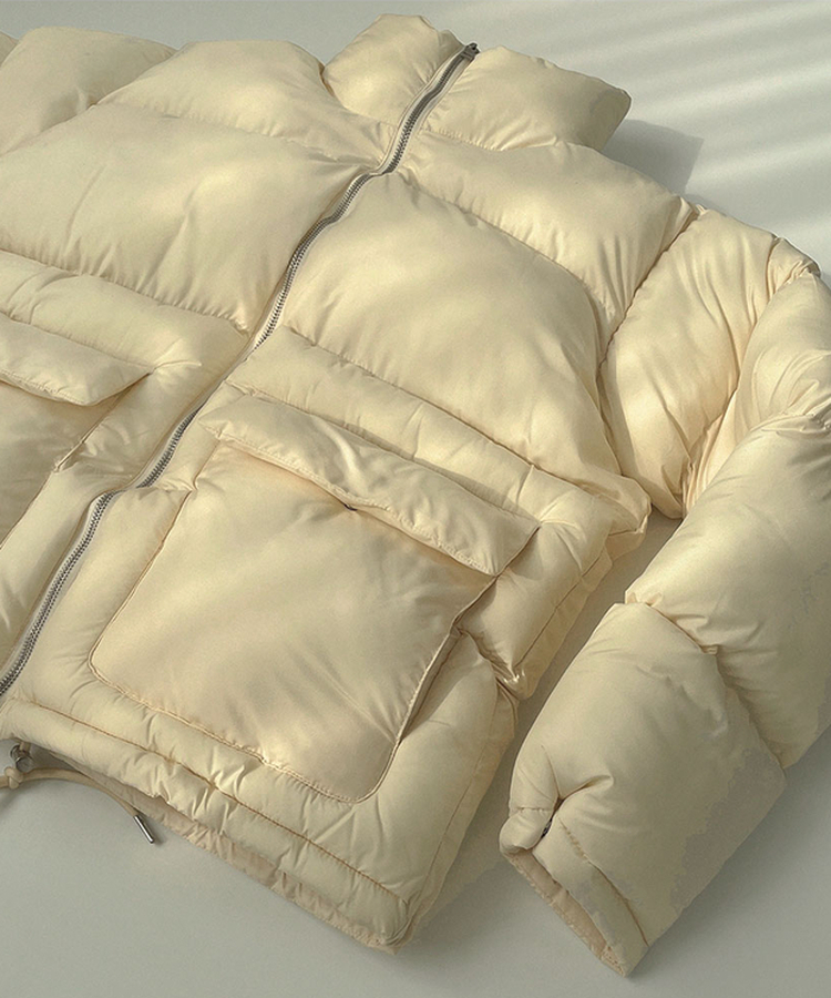 하이넥 빅포켓 고퀄리티 루즈 커플 도톰 패딩