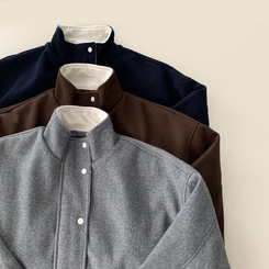 패딩 대신 입는 따뜻한 자켓프리미엄 하이넥 골지 넥라인 모직 아방핏 윈터 자켓 점퍼