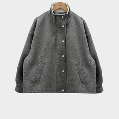 패딩 대신 입는 따뜻한 자켓프리미엄 하이넥 골지 넥라인 모직 아방핏 윈터 자켓 점퍼