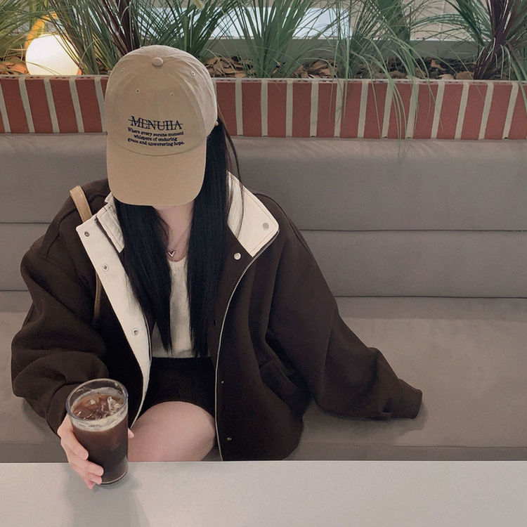 패딩 대신 입는 따뜻한 자켓프리미엄 하이넥 골지 넥라인 모직 아방핏 윈터 자켓 점퍼 브라운