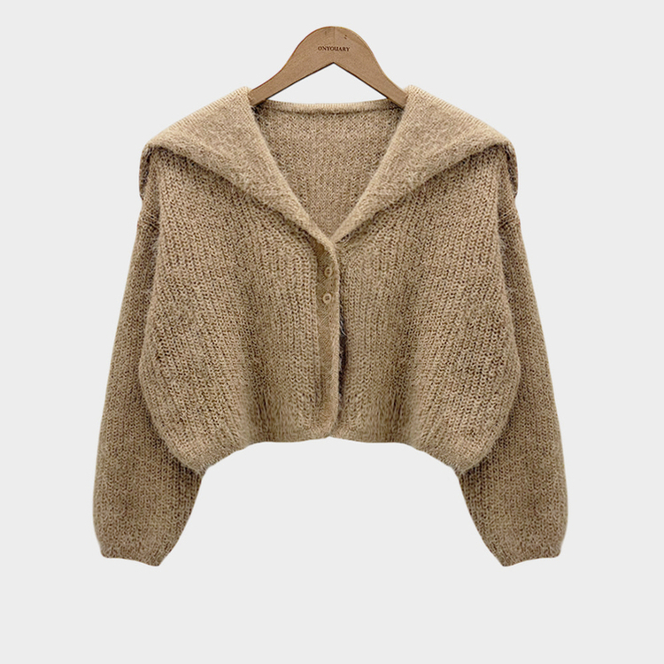 에겐녀 프리패스 솔잎 여리핏 세라 크롭 버튼 가디건