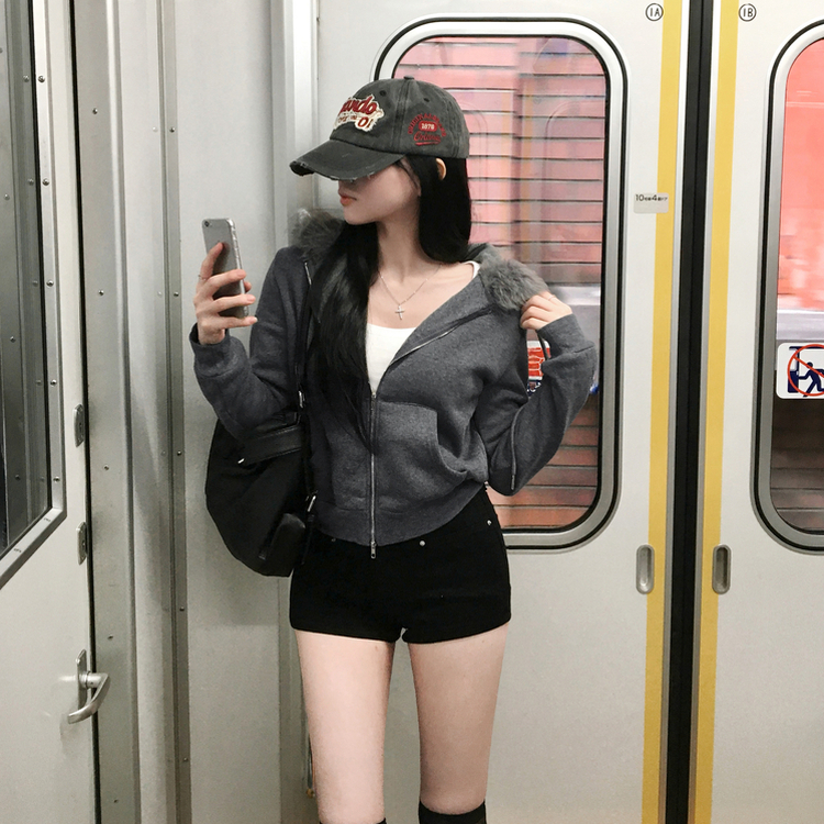 보나 절개 리벳 스판 3부 숏팬츠 블랙