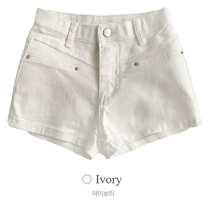 보나 절개 리벳 스판 3부 숏팬츠
