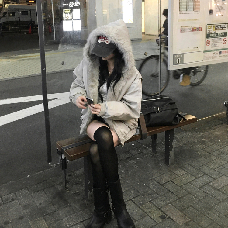 로벨 버클 바이크 하프 미들 통굽 부츠 블랙