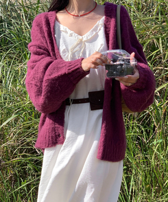 ミニスエードベルトバッグ BROWN