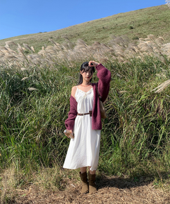 ミニスエードベルトバッグ BROWN