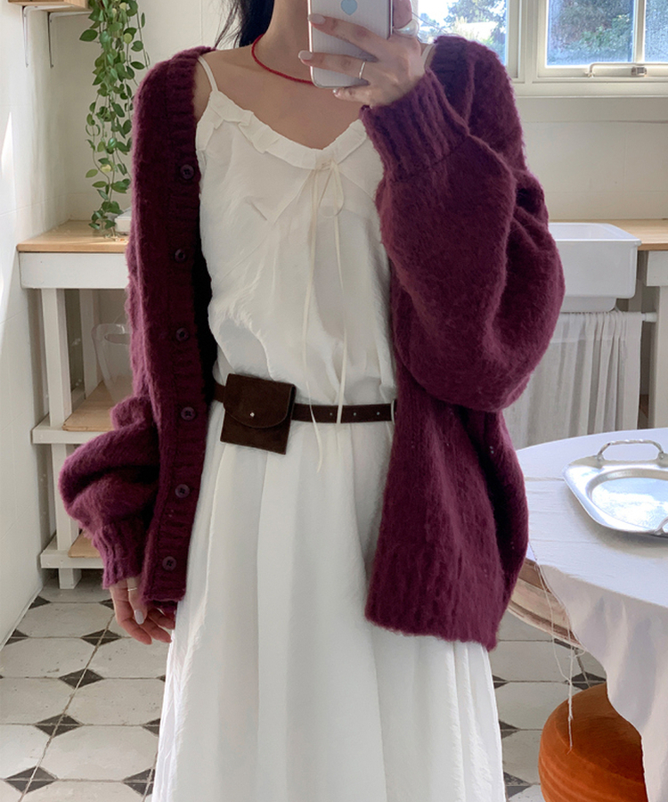 ミニスエードベルトバッグ BROWN