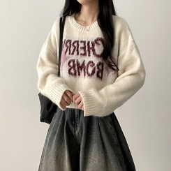 チェリークロップブラシニット IVORY