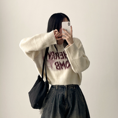 チェリークロップブラシニット IVORY