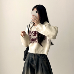 チェリークロップブラシニット IVORY