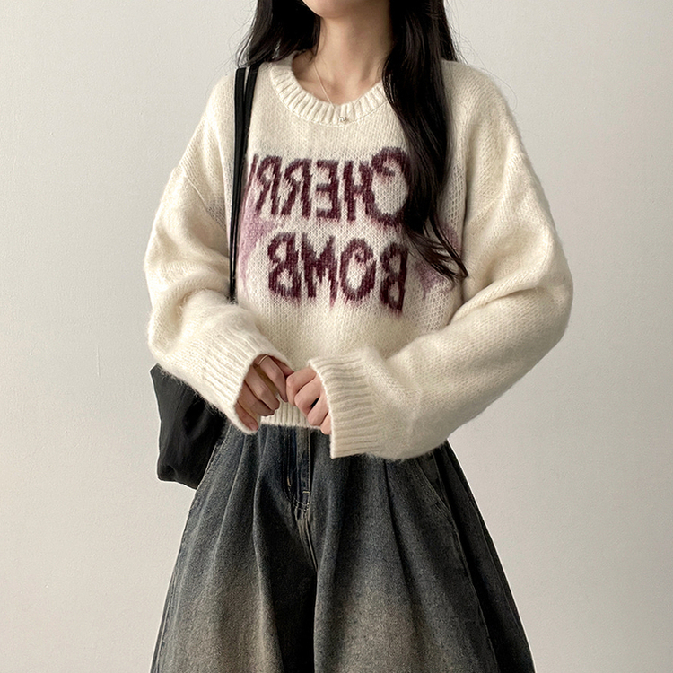 チェリークロップブラシニット IVORY