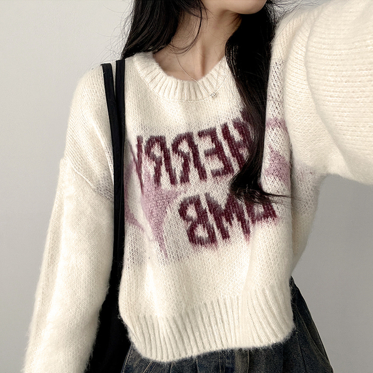 チェリークロップブラシニット IVORY