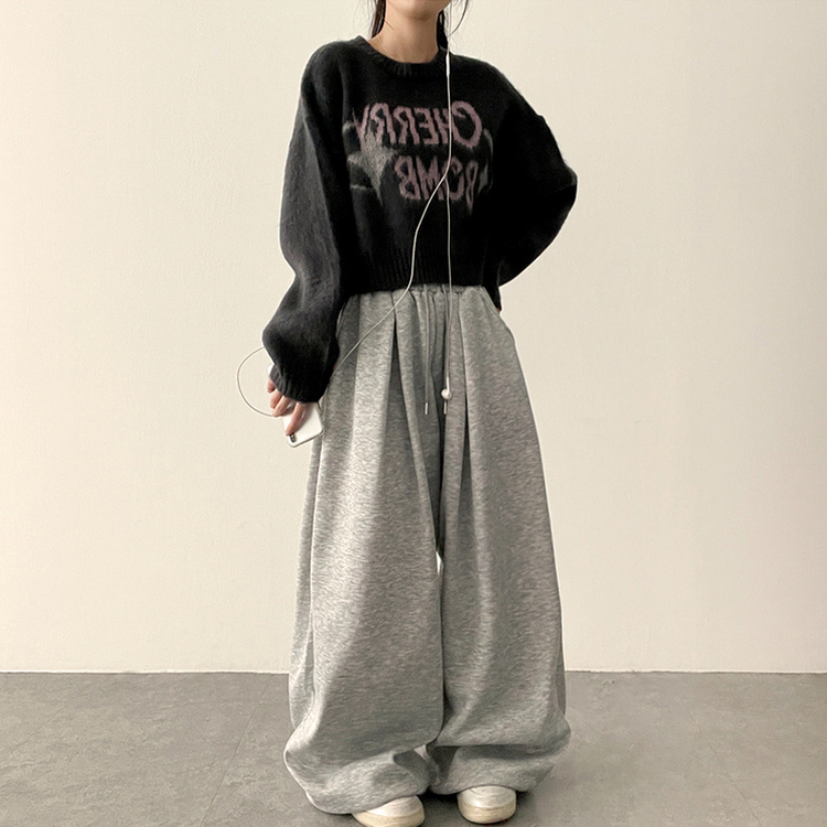 チェリークロップブラシニット CHARCOAL