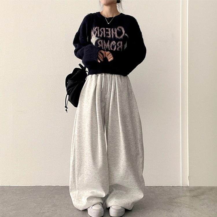 チェリークロップブラシニット NAVY