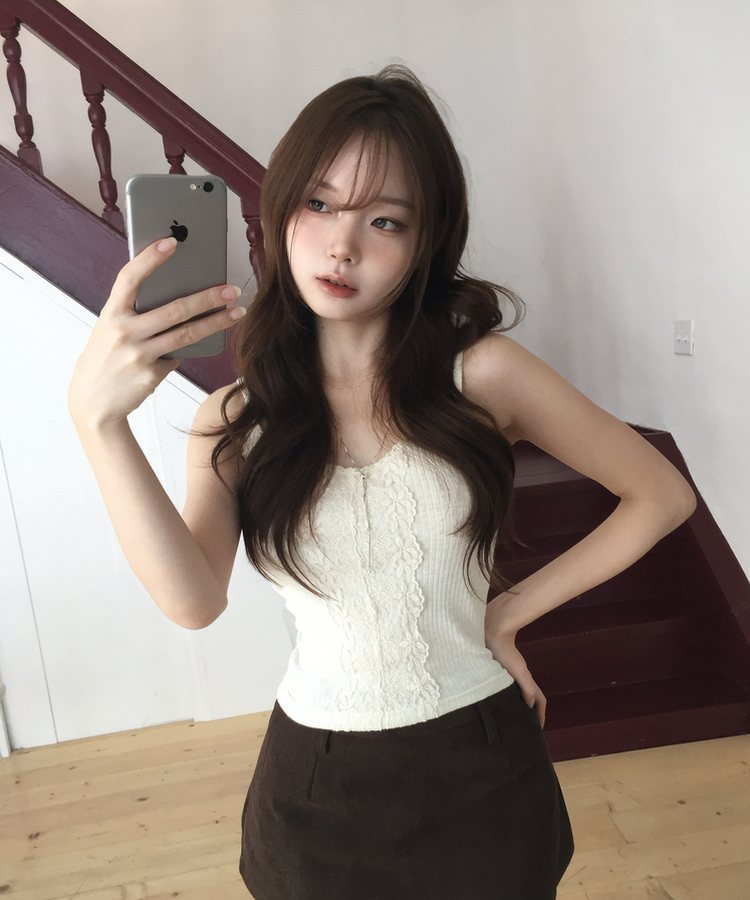 レースケミスリーブレス CREAM