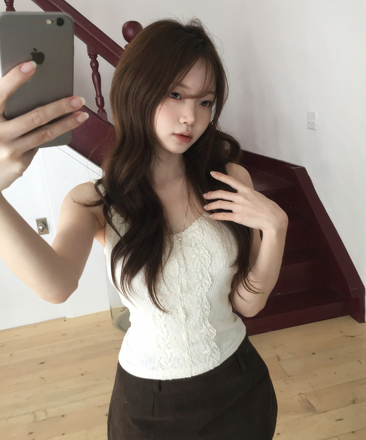 レースケミスリーブレス CREAM