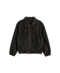 レザー調ブルゾン