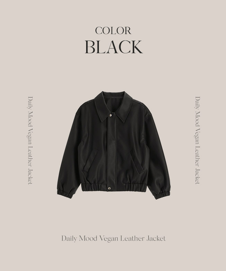 レザー調ブルゾン