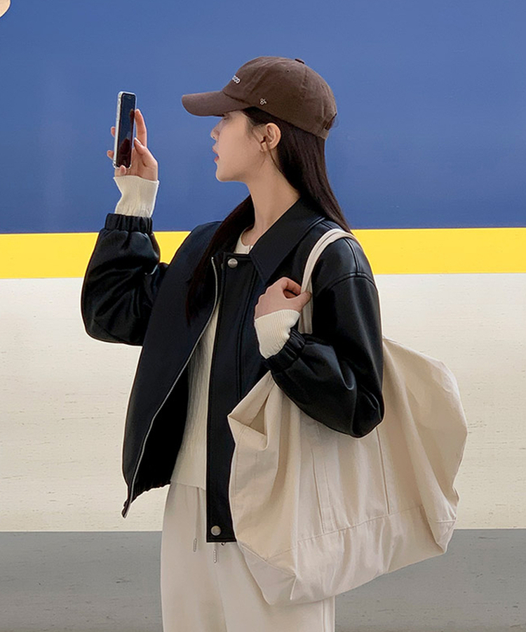 レザー調ブルゾン｜ジャケット｜韓国ファッション通販 SONA