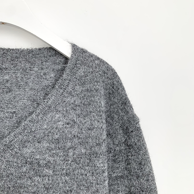 울함유 폭닥 포근 브이넥 소매단추 루즈핏 브이넥 워머 겨울 울니트