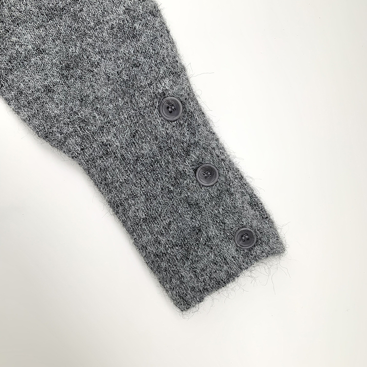 울함유 폭닥 포근 브이넥 소매단추 루즈핏 브이넥 워머 겨울 울니트