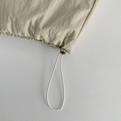 체크배색 양털 퍼후리스 누빔 퀄팅 오버핏 스트링 겨울점퍼 후드패딩 숏야상 자켓